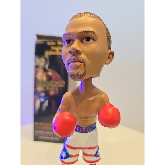 Boxer Boxing Bobblehead FELIX TITO TRINIDAD Roy JONES 2008 BOX Don KING Rare - Picture 6 of 14